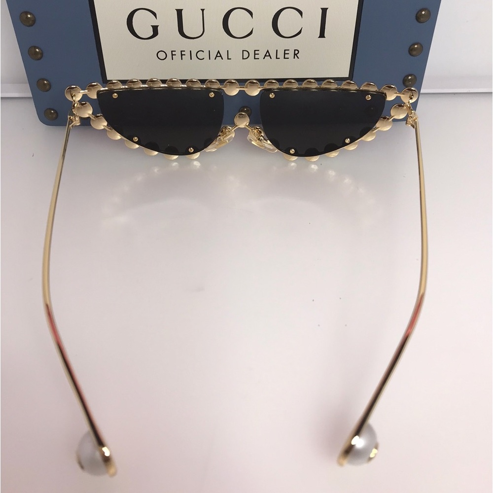 GUCCI HOLLYWOOD FOREVER GG0364S 004 GOLD WITH PEARL - Picture 10 of 17
